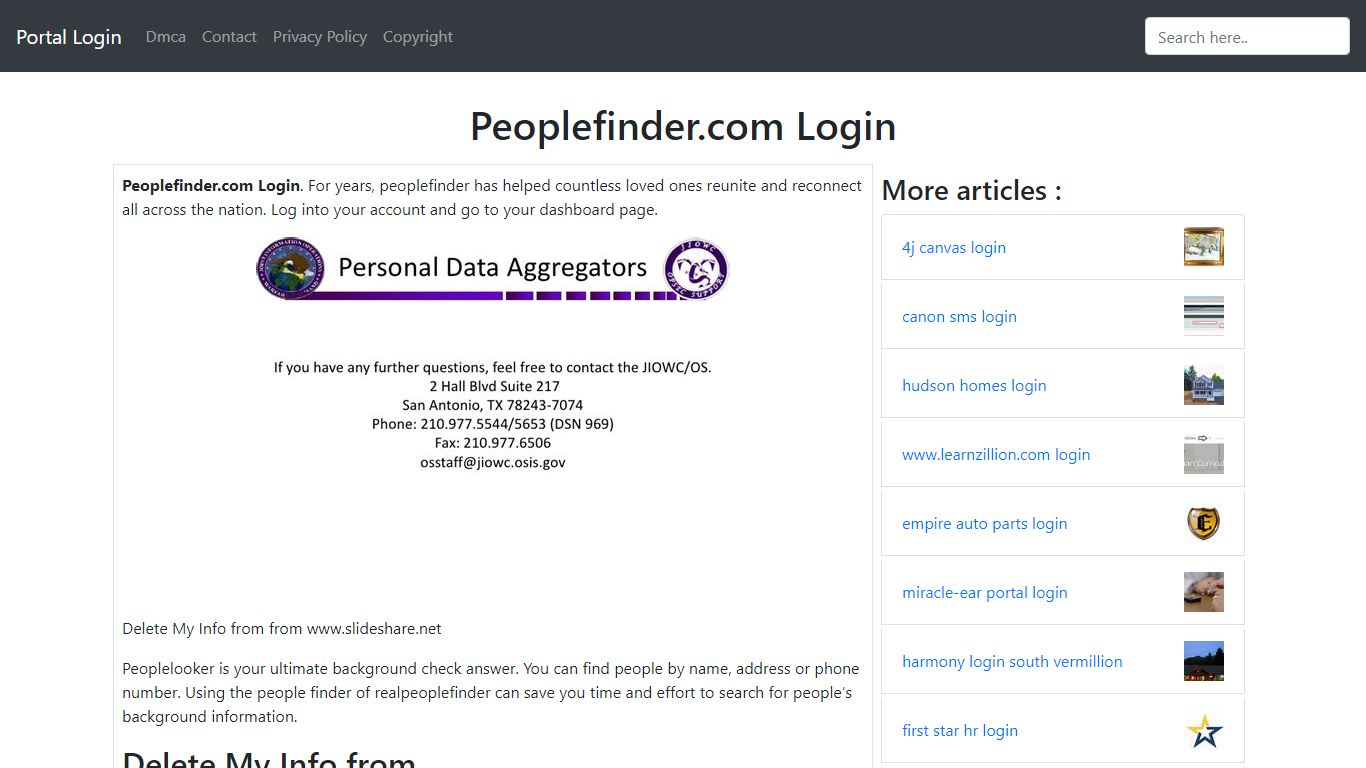 Peoplefinder.com Login